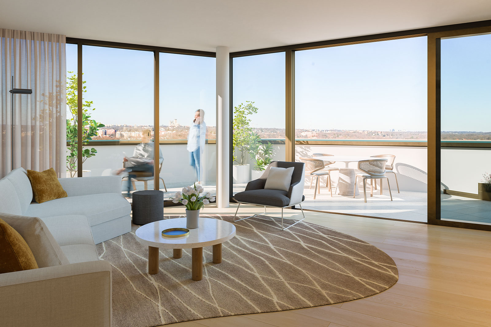 Generously-sized apartments with modern finishes