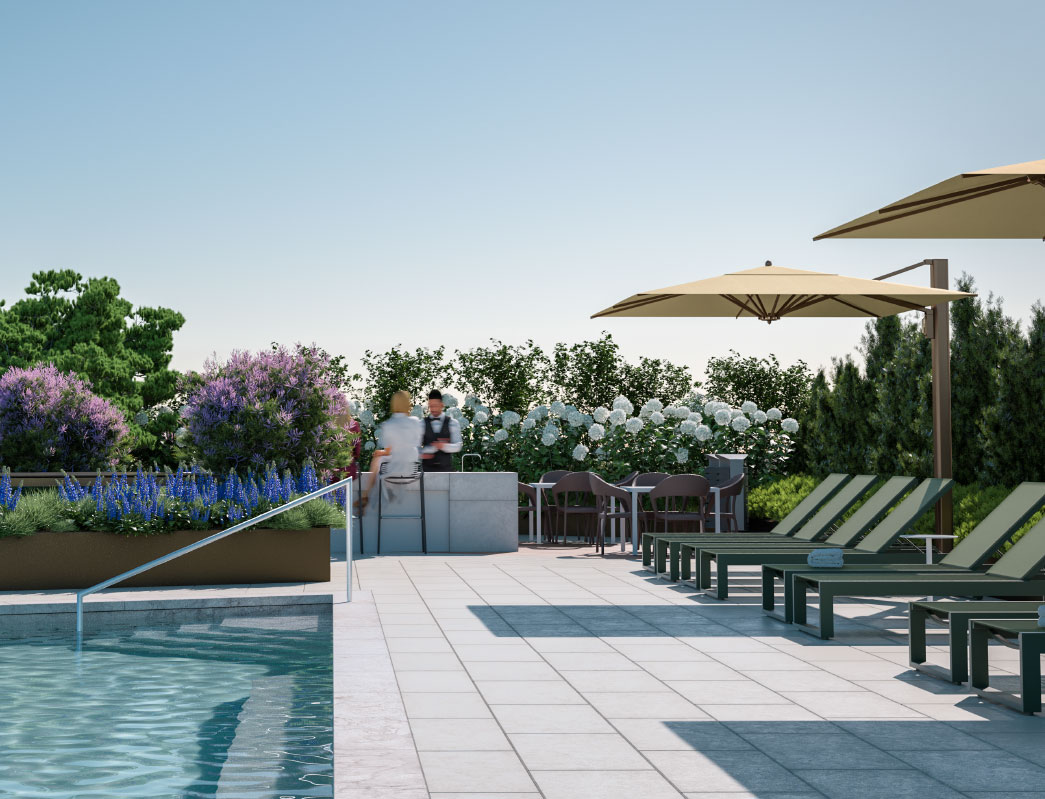 The SIlva's rooftop pook deck is the perfect spot to relax and entertain