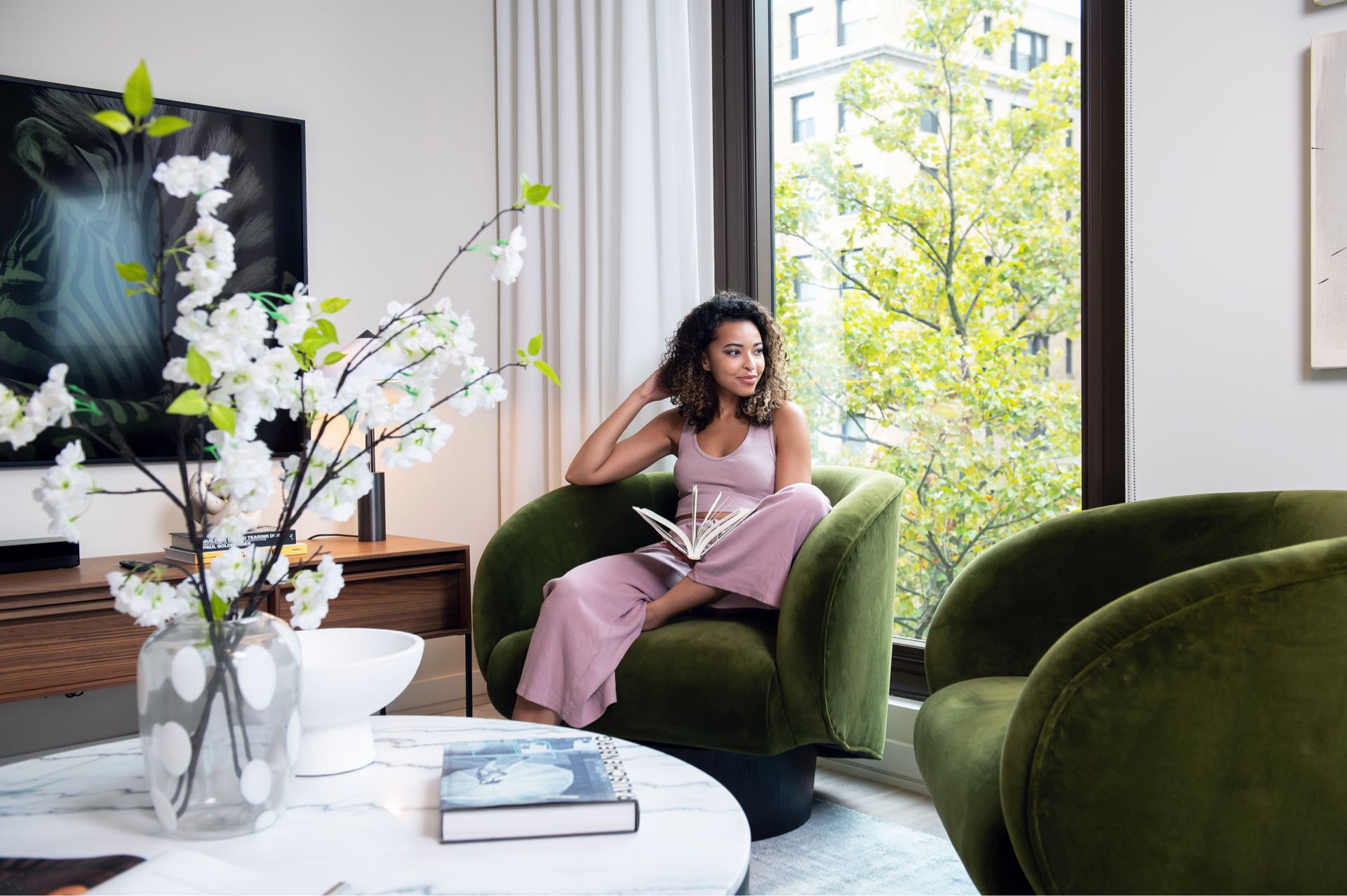 Woman in Living Room
