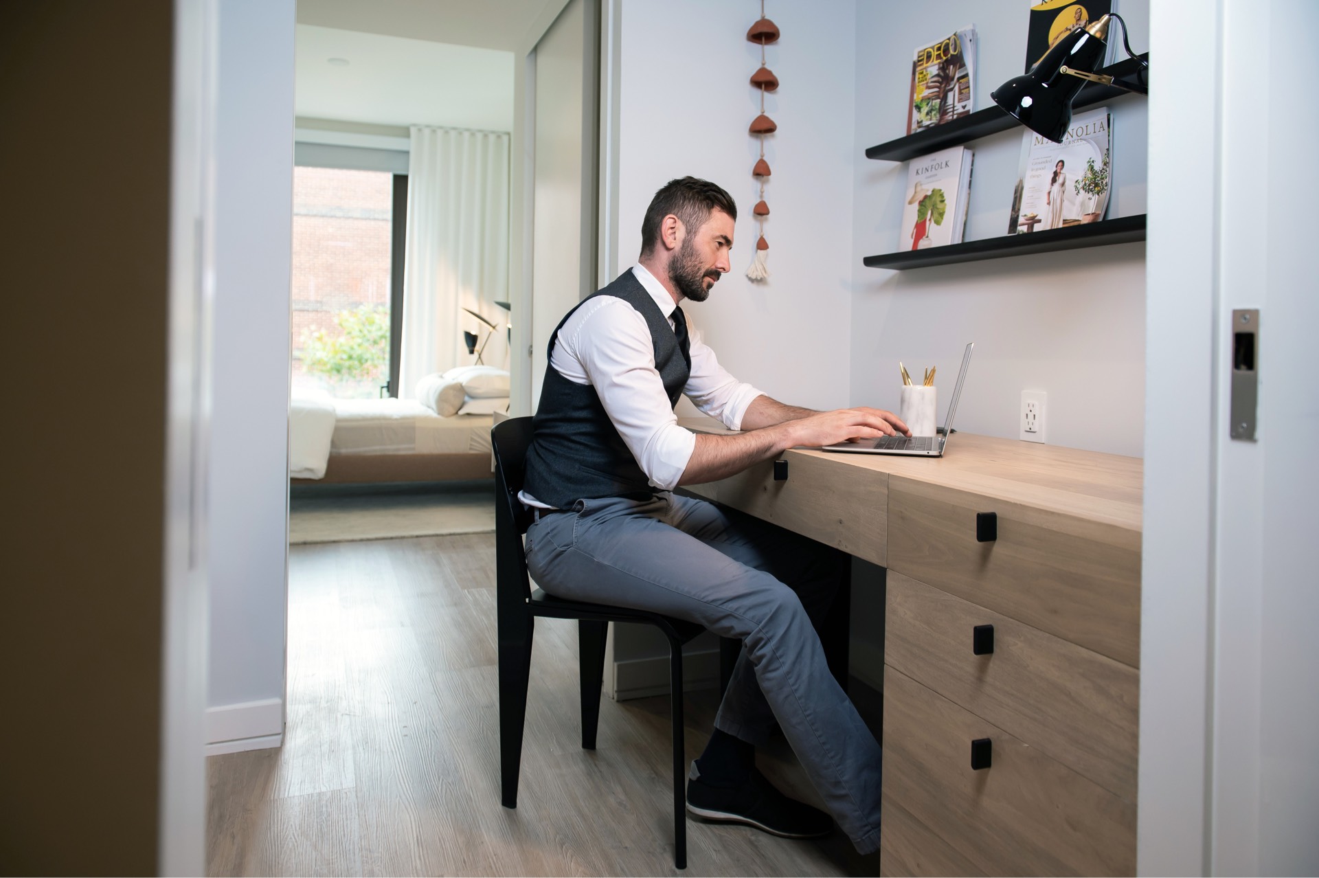 Man on Laptop/Desk