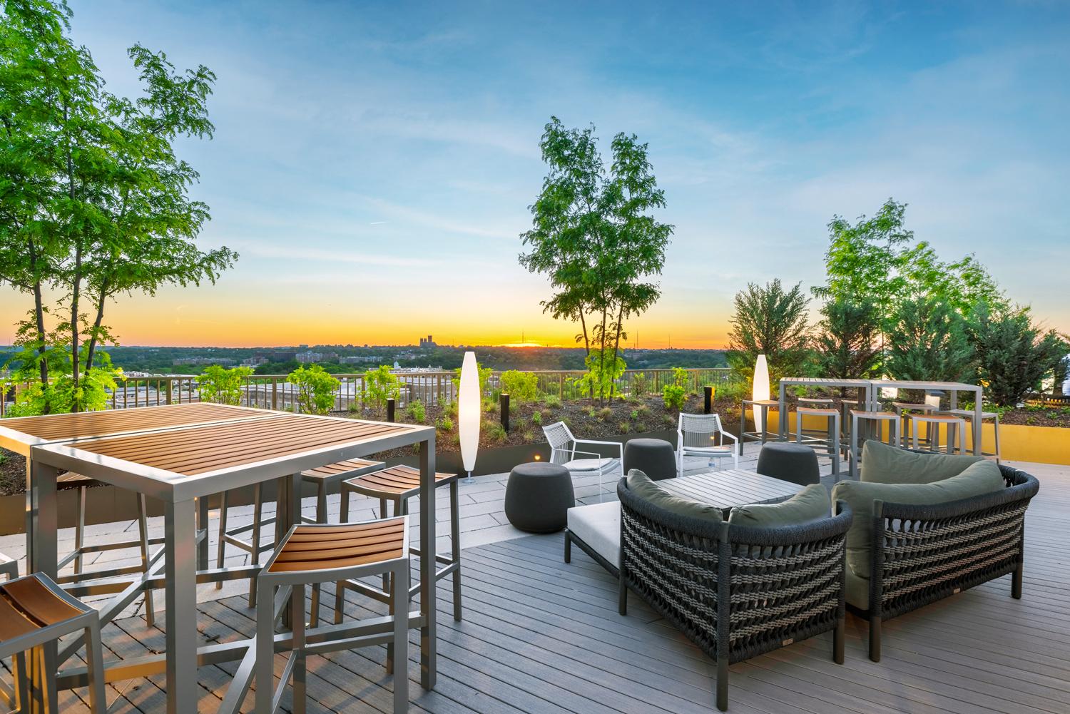 Soak in sweeping views of D.C. on our coveted rooftop terrace